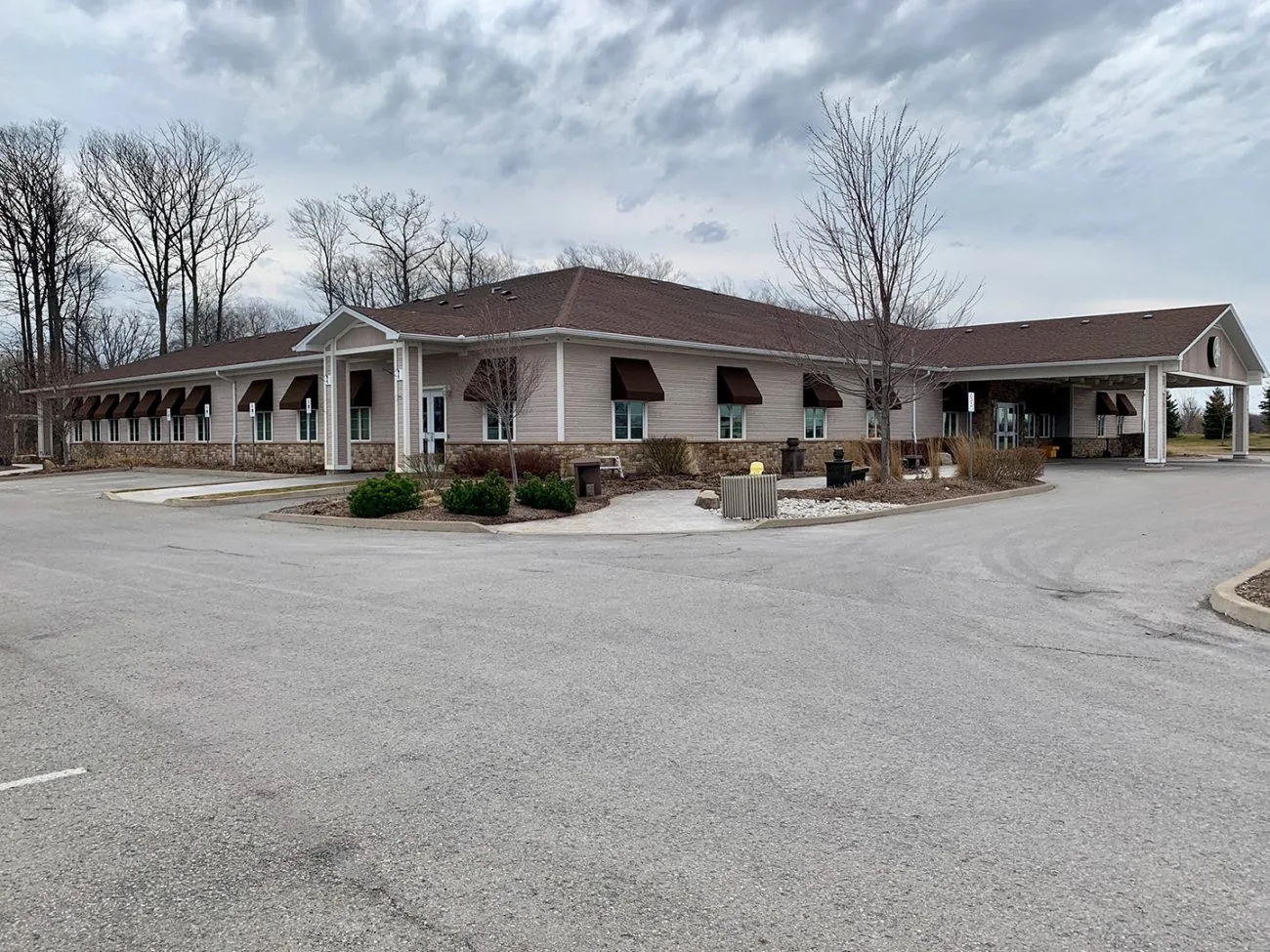 Welded Frame Awnings on Funeral Home
